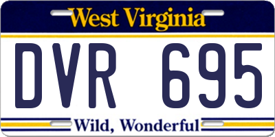 WV license plate DVR695