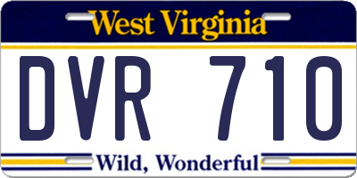 WV license plate DVR710