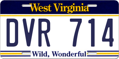 WV license plate DVR714