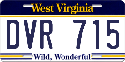 WV license plate DVR715