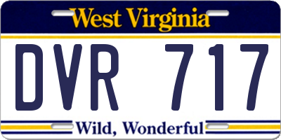 WV license plate DVR717