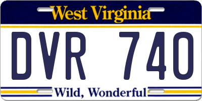 WV license plate DVR740