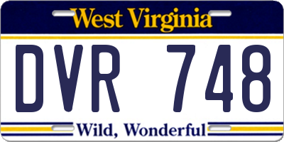 WV license plate DVR748