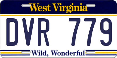 WV license plate DVR779