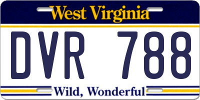 WV license plate DVR788