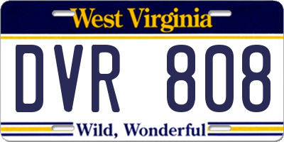 WV license plate DVR808
