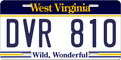 WV license plate DVR810