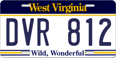 WV license plate DVR812