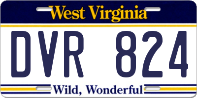 WV license plate DVR824