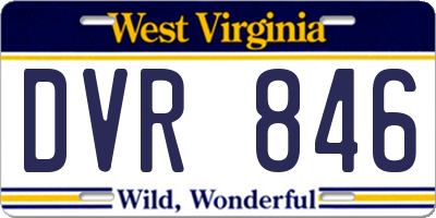 WV license plate DVR846