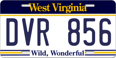 WV license plate DVR856