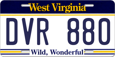 WV license plate DVR880