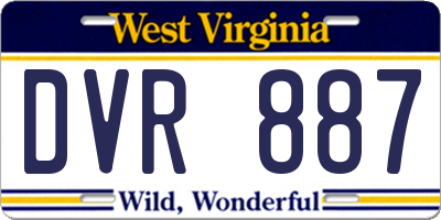 WV license plate DVR887