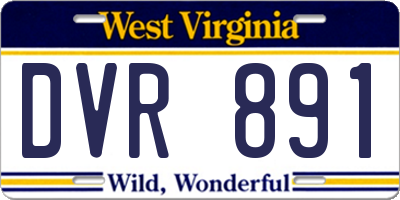 WV license plate DVR891