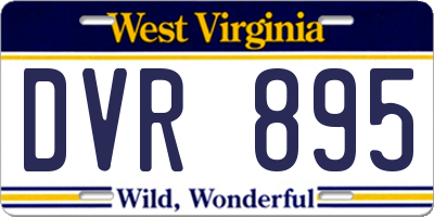 WV license plate DVR895