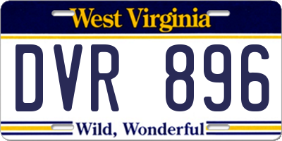 WV license plate DVR896