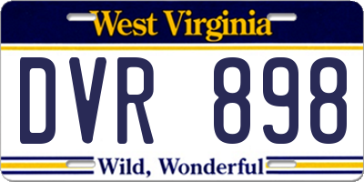 WV license plate DVR898