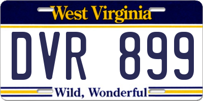 WV license plate DVR899