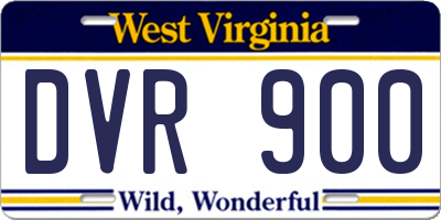 WV license plate DVR900