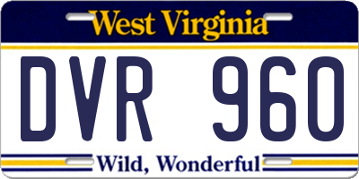 WV license plate DVR960
