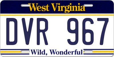 WV license plate DVR967