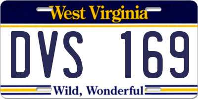 WV license plate DVS169