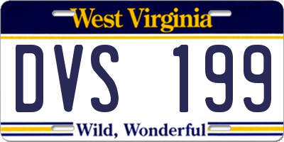 WV license plate DVS199