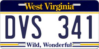 WV license plate DVS341