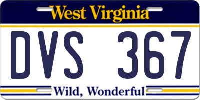 WV license plate DVS367