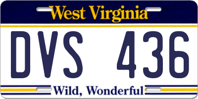 WV license plate DVS436