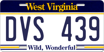 WV license plate DVS439