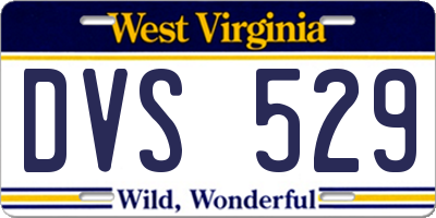 WV license plate DVS529