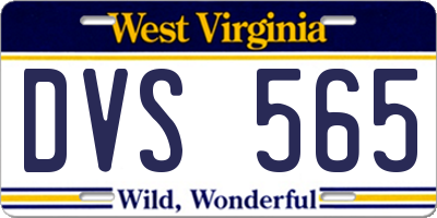 WV license plate DVS565