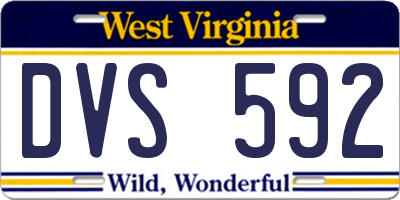 WV license plate DVS592