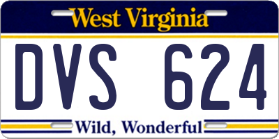 WV license plate DVS624