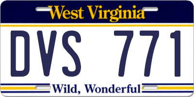 WV license plate DVS771