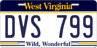 WV license plate DVS799