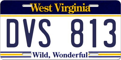 WV license plate DVS813