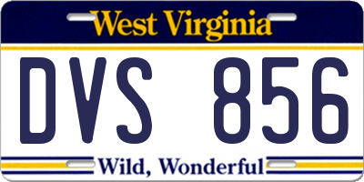 WV license plate DVS856
