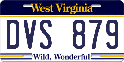 WV license plate DVS879