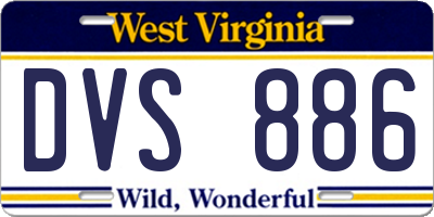 WV license plate DVS886