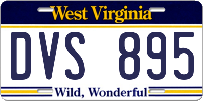 WV license plate DVS895