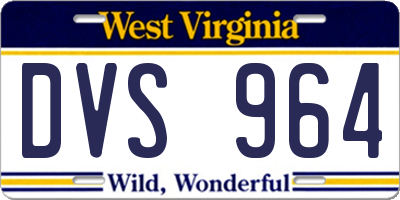 WV license plate DVS964