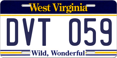 WV license plate DVT059