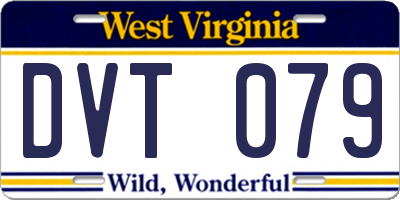 WV license plate DVT079