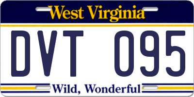 WV license plate DVT095