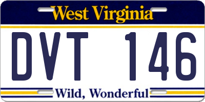 WV license plate DVT146