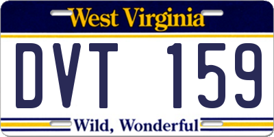 WV license plate DVT159