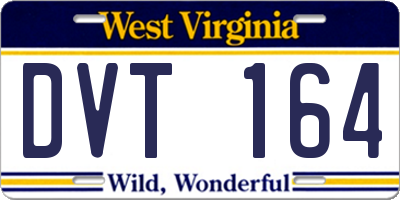 WV license plate DVT164