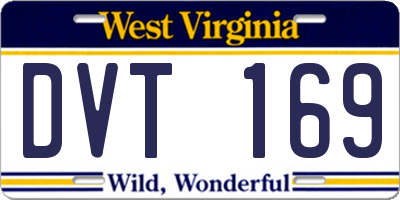 WV license plate DVT169
